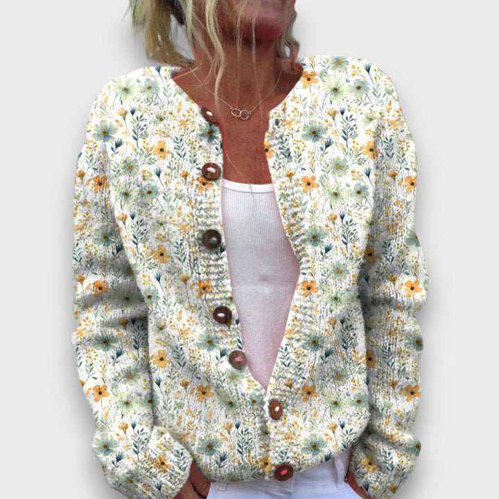 Rosalie – Cardigan with Rose Print