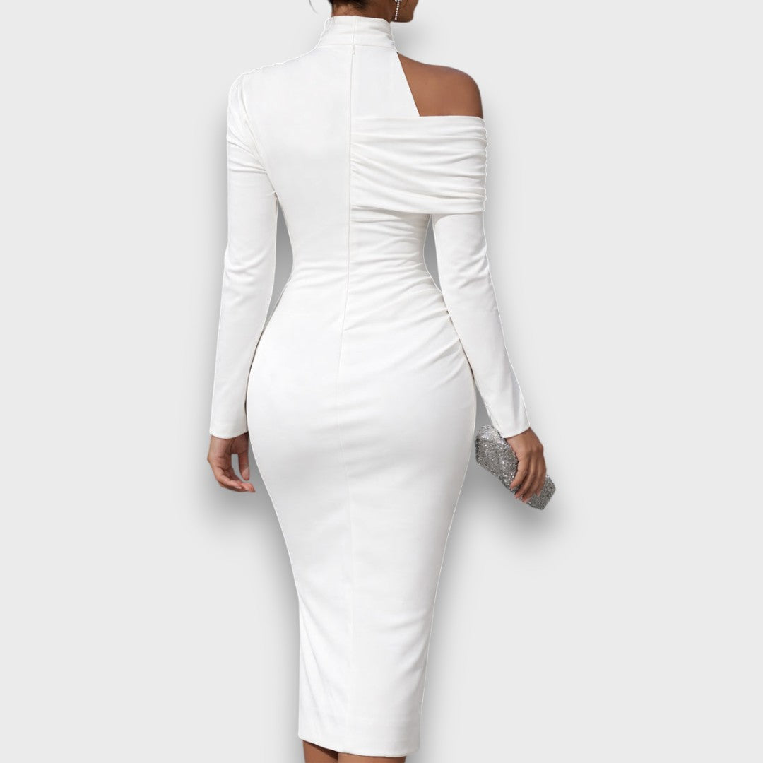 Ivarya – Asymmetric Draped Evening Dress