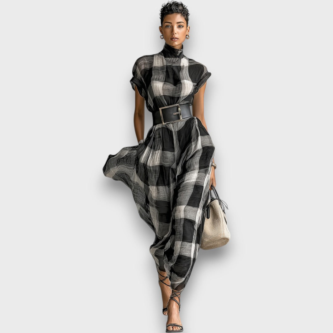 Marcia – Maxi dress with checked design