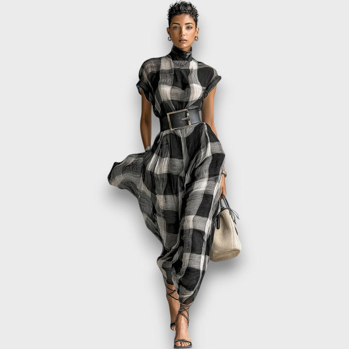 Marcia – Maxi dress with checked design