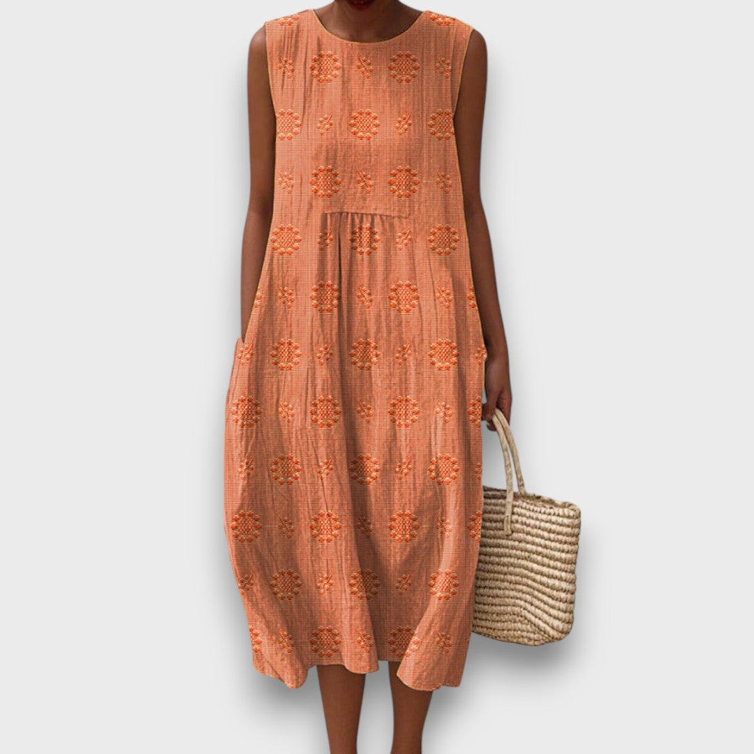 Serava – Embroidered Midi Dress