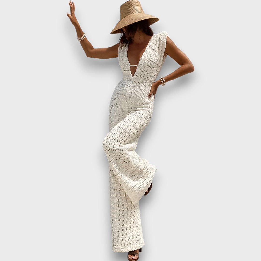Isaline – Summer Jumpsuit with Macramé Details