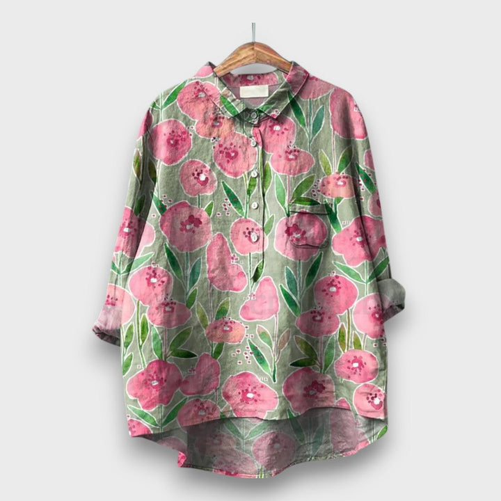 Deliane – Watercolor Blouse in Floral Lightness