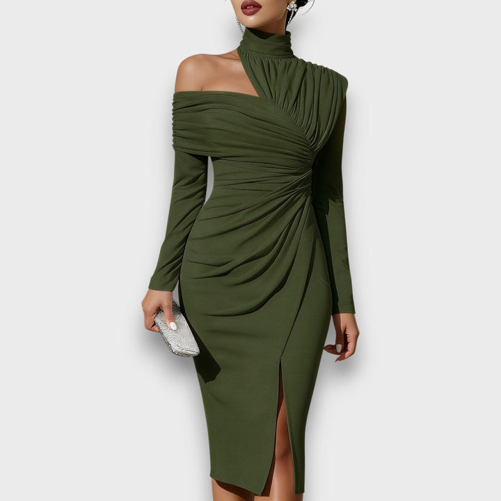 Ivarya – Asymmetric Draped Evening Dress