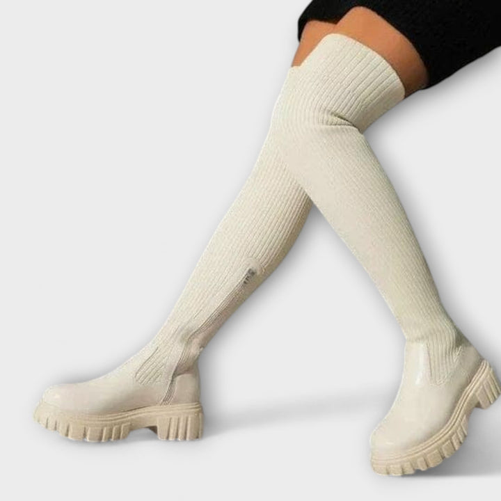 Lureva – Over-the-knee Boots with Chunky Sole