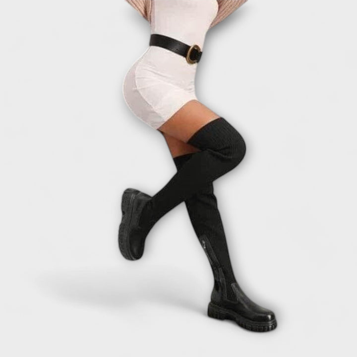 Lureva – Over-the-knee Boots with Chunky Sole