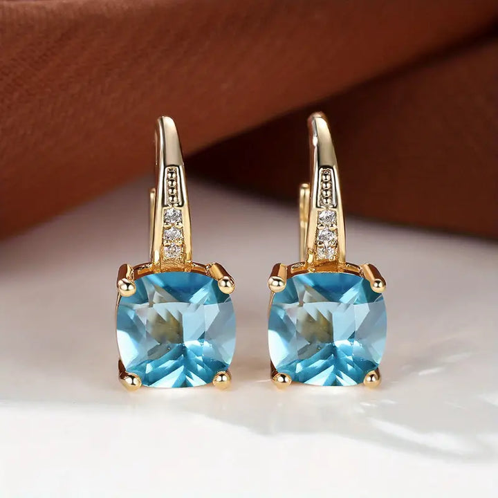 Selvara – Deep Blue Statement Earrings