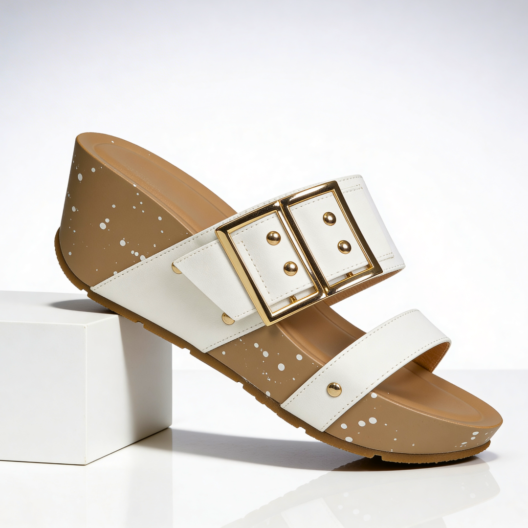 Odette Double Buckle Wedges