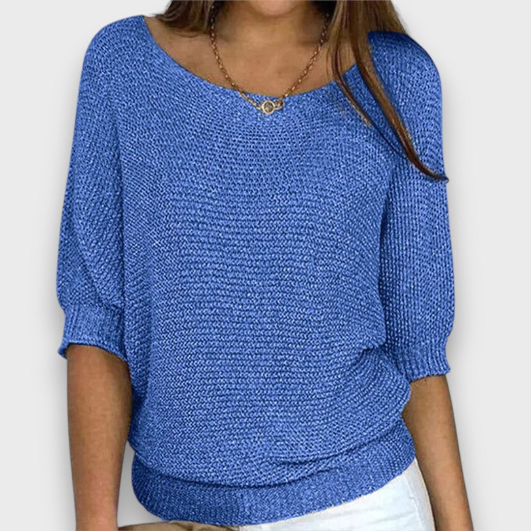 Merisa – Soft Knit Sweater with 3/4 Sleeves
