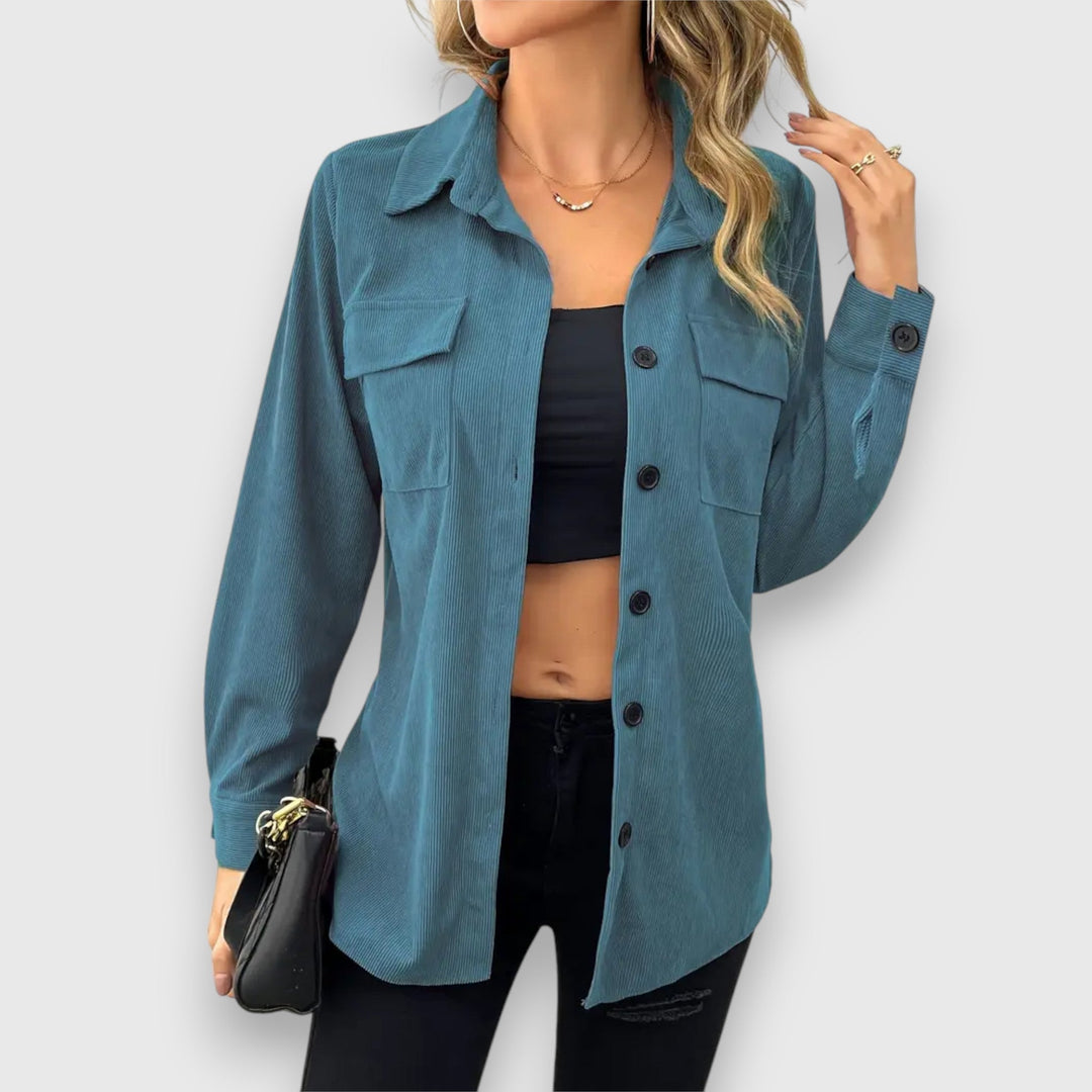 Solsna – Shirt Jacket in Cord Look
