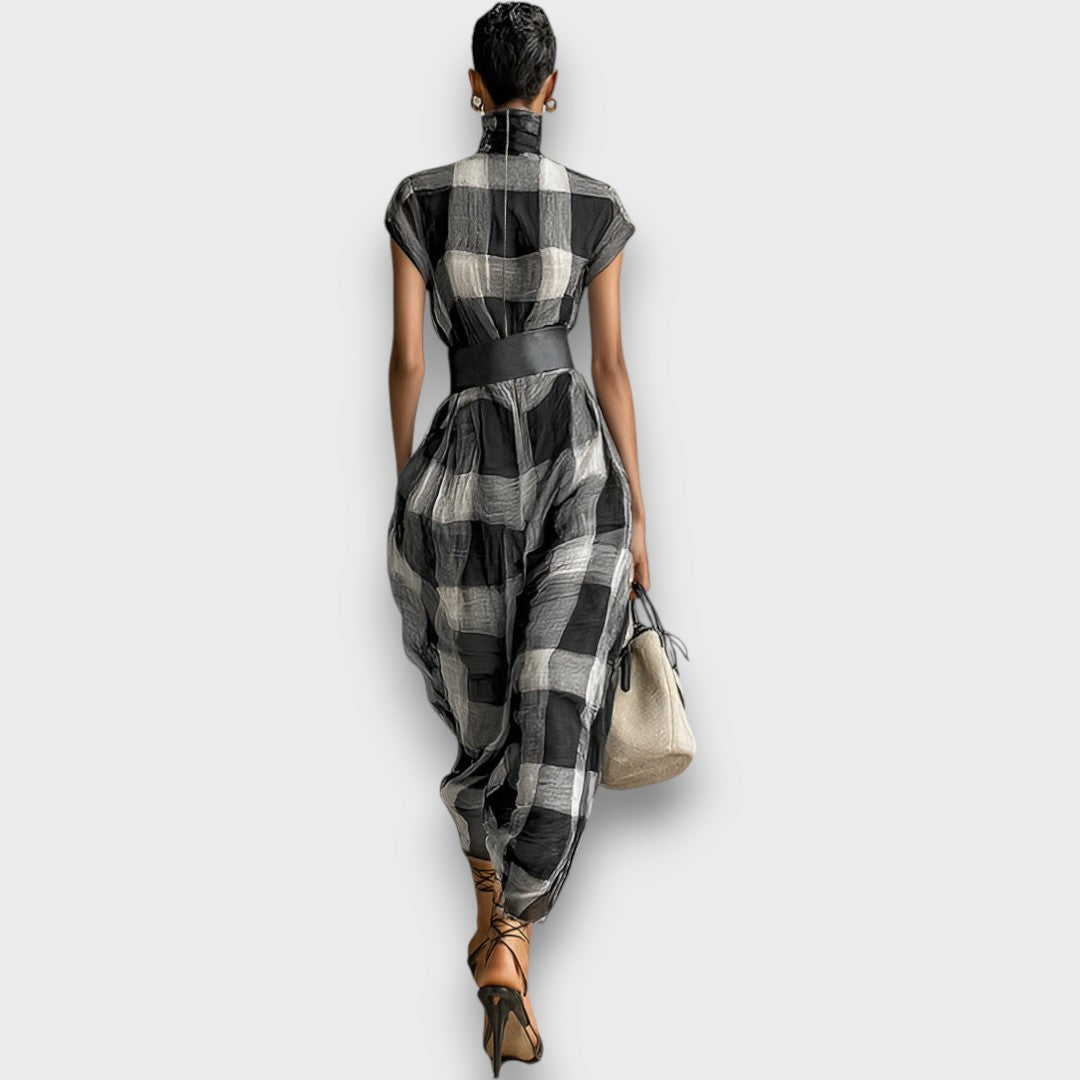 Marcia – Maxi dress with checked design