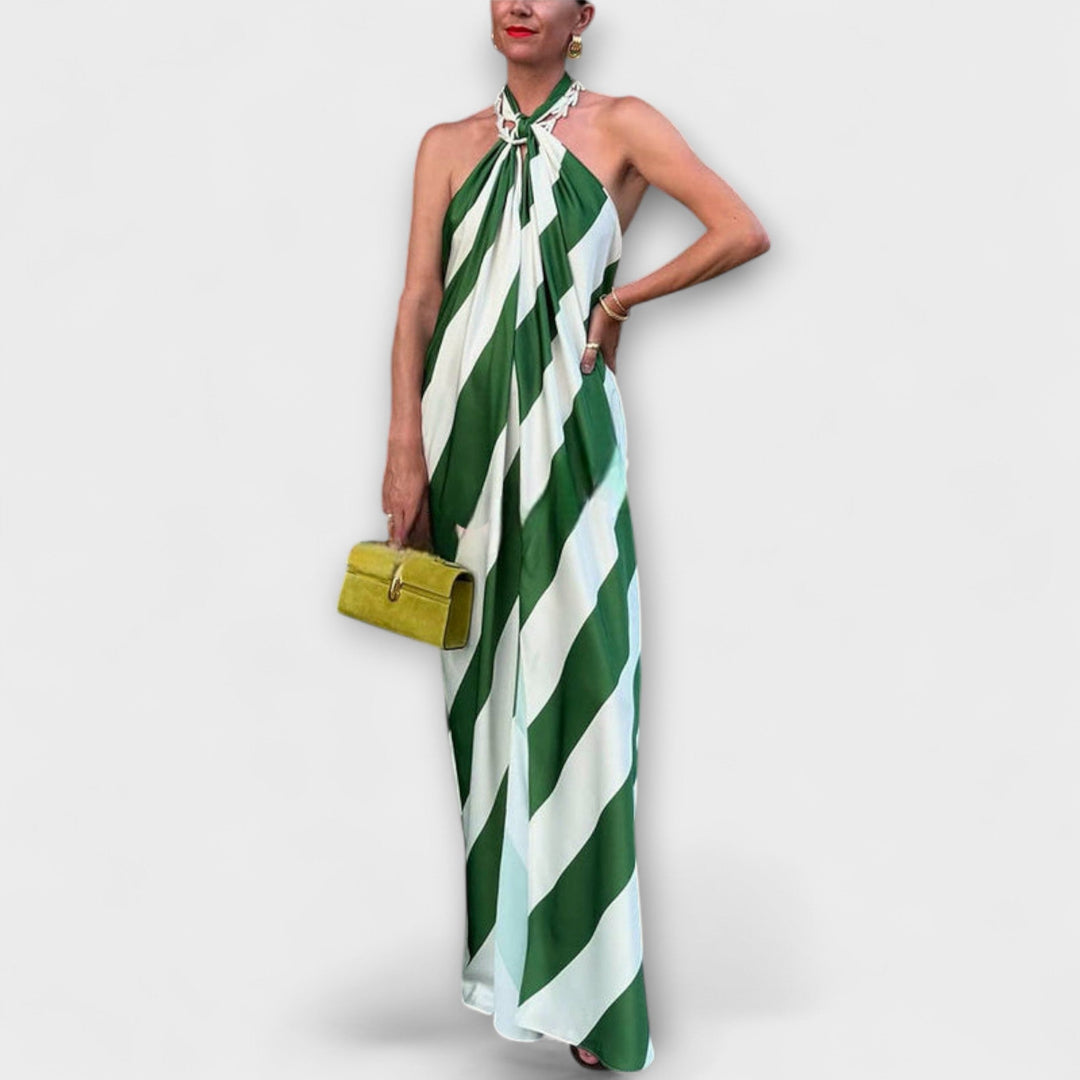 Marlowe – Striped halter maxi dress