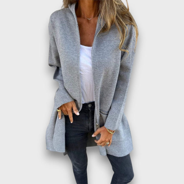 Junira – Long Cardigan with Zipper