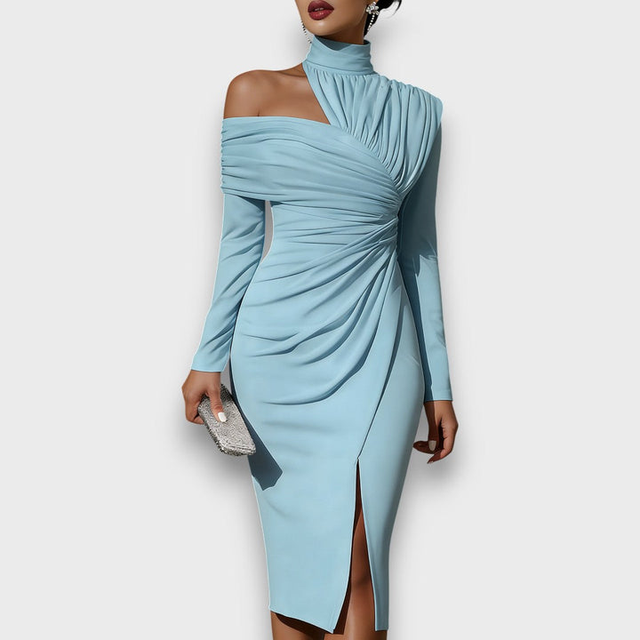 Ivarya – Asymmetric Draped Evening Dress