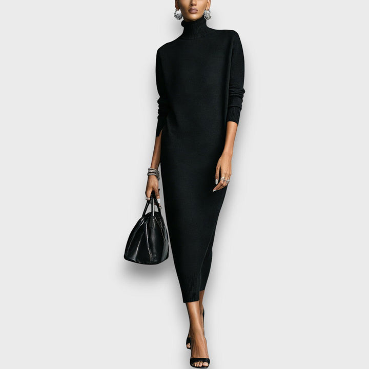 Noirelle – Knitted Turtleneck Maxi Dress