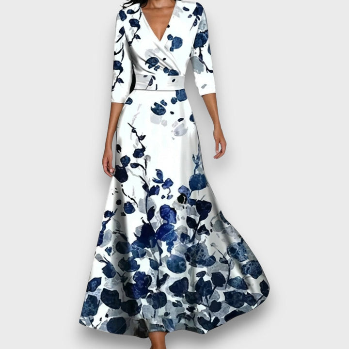 Saraine – Flowing Wrap Floral Dress