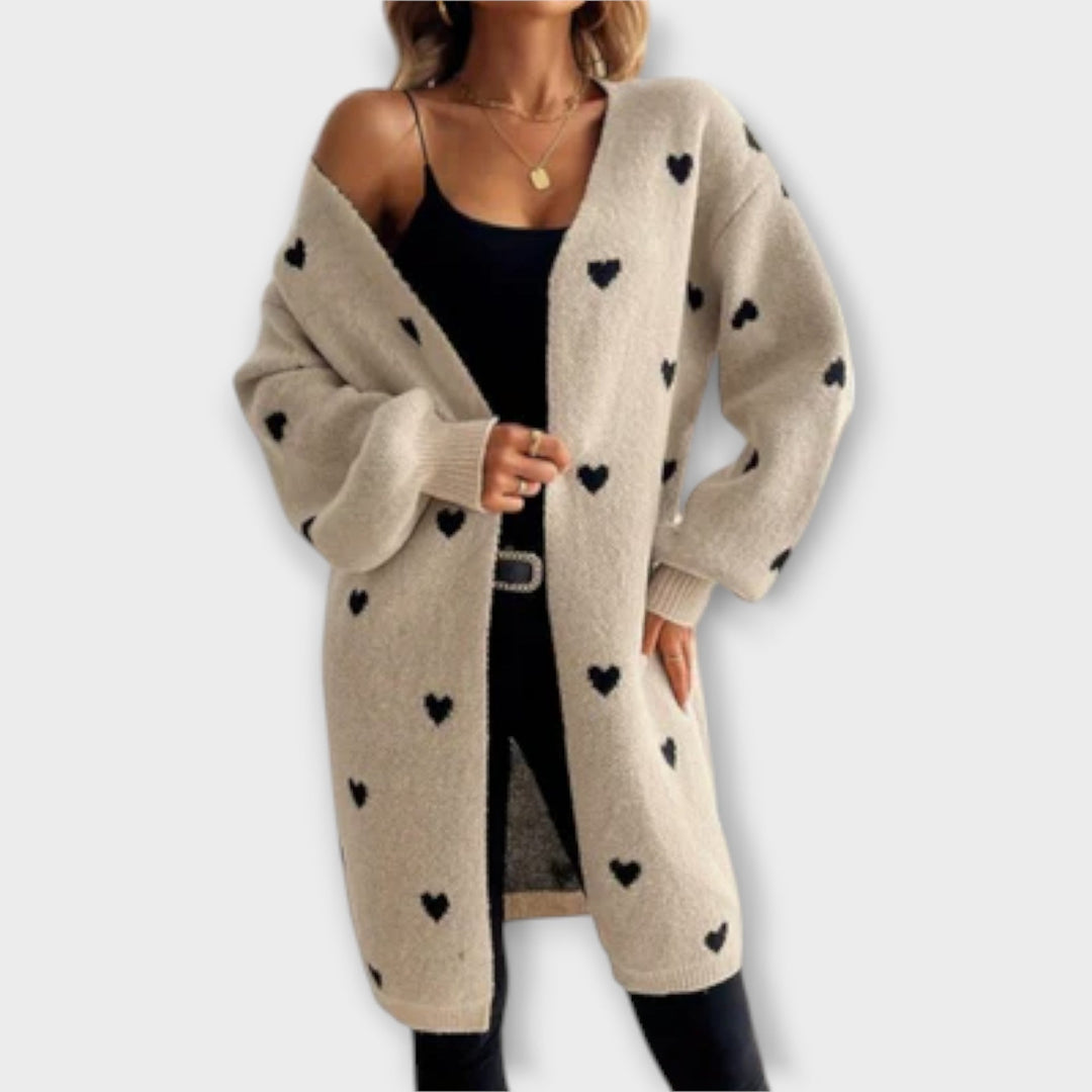Julenne – Cardigan with Heart Pattern