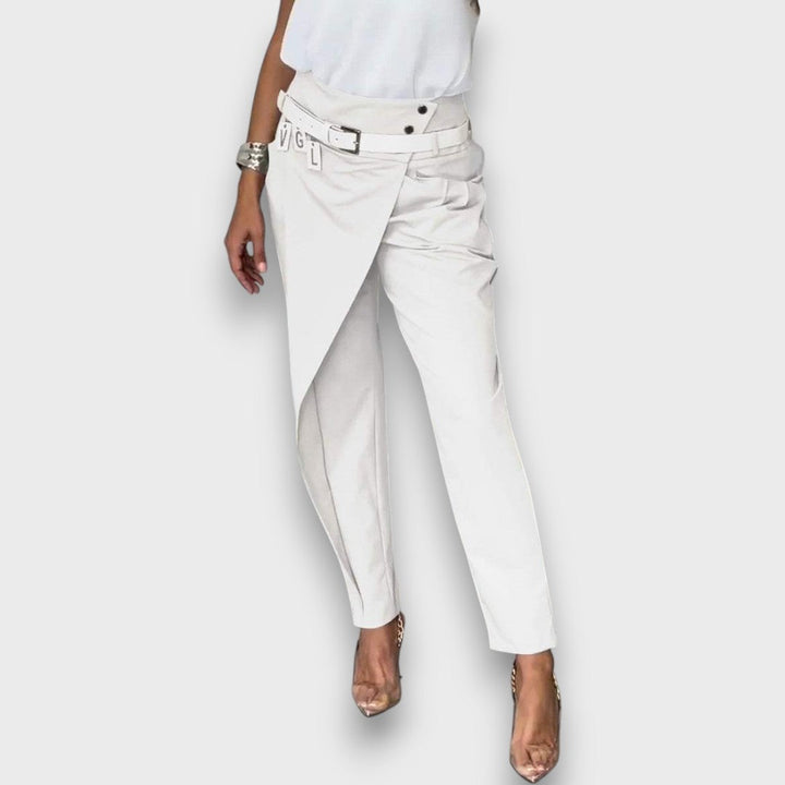 Serenna – Drape-Front Tailored Pants
