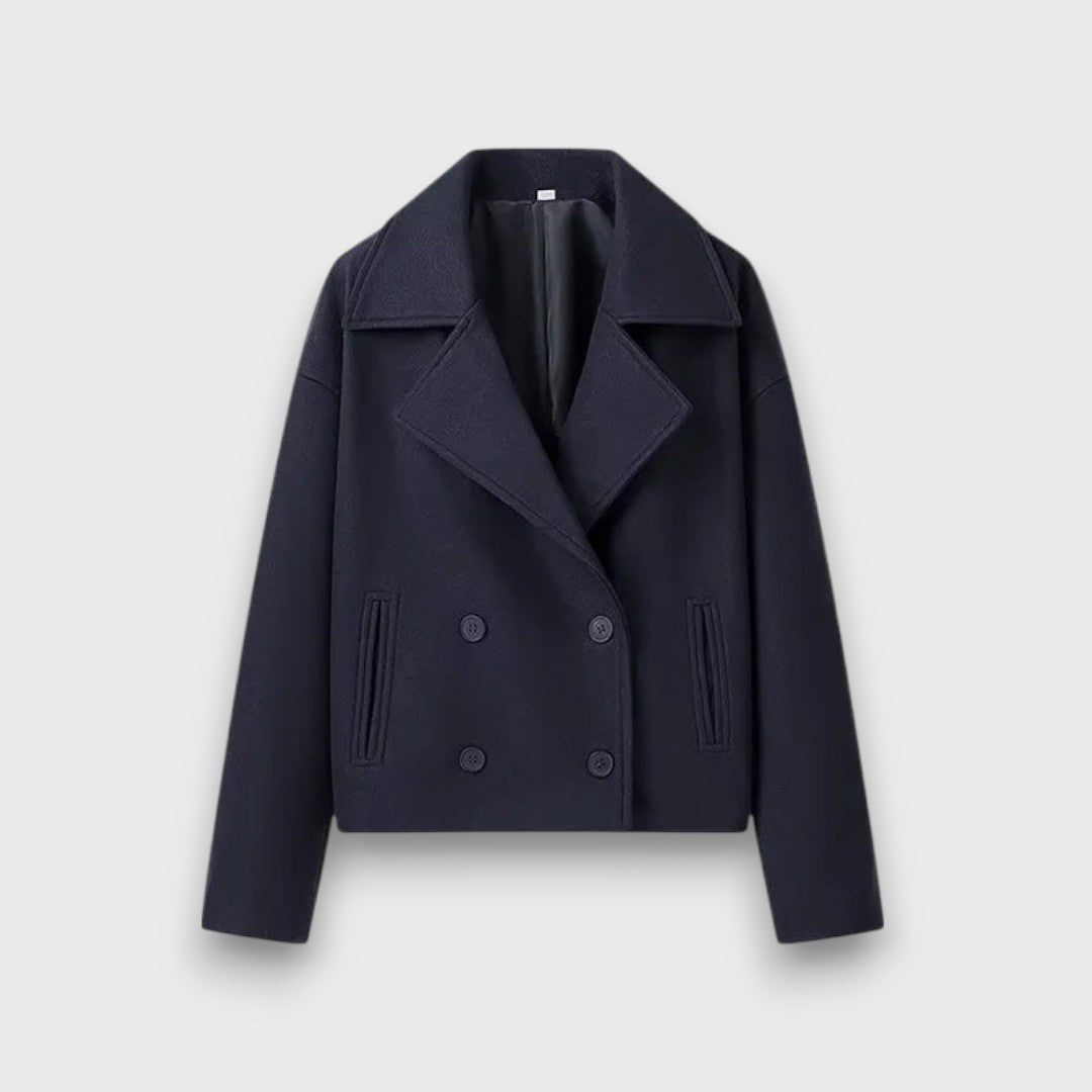 Pinalle – Short Coat with Lapel Collar