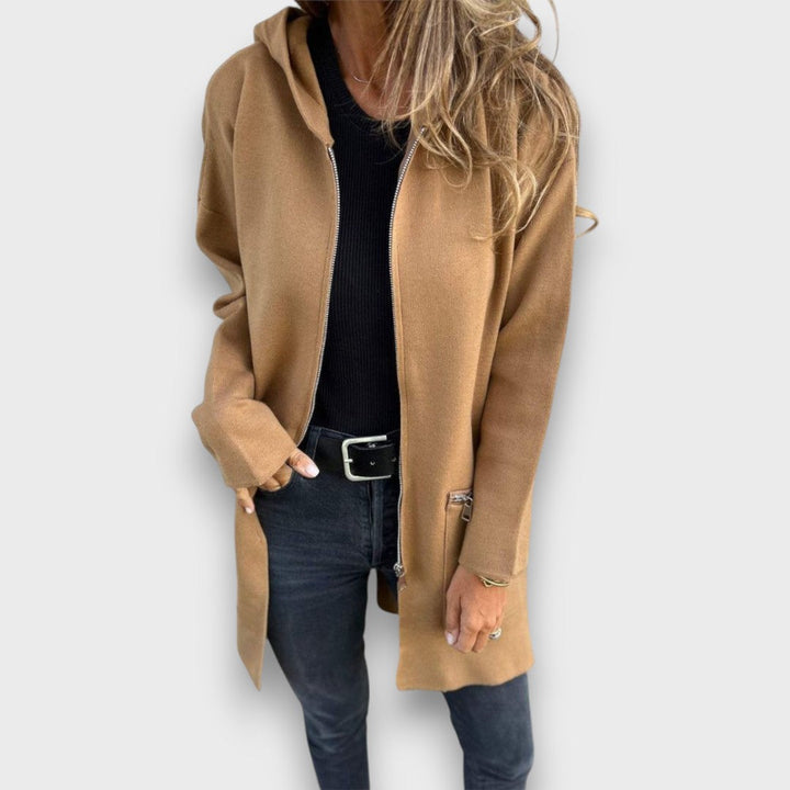 Junira – Long Cardigan with Zipper