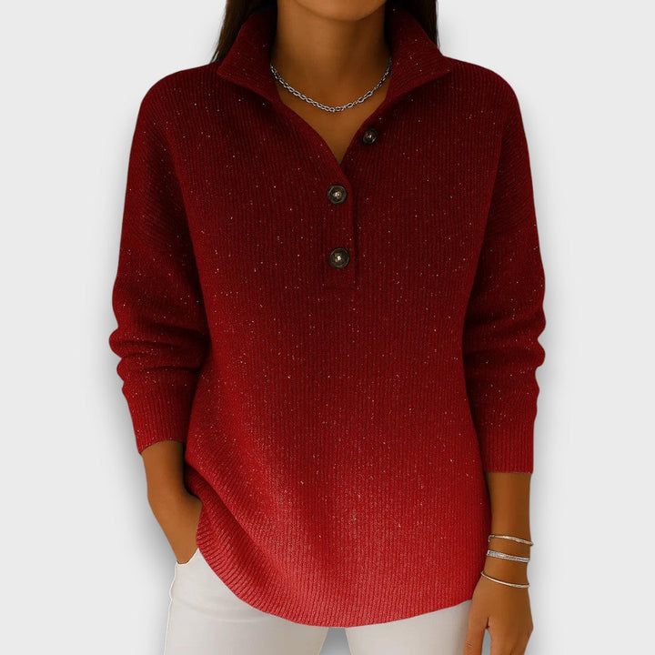 Gavira – Sparkling Gradient Cardigan with Collar