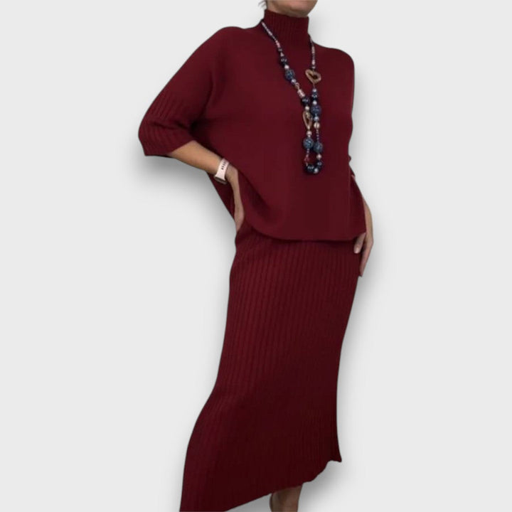 Elenora – Knitted Turtleneck Set