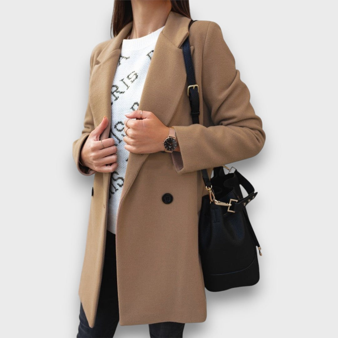 Teresa – Tailored Wool-Blend Coat