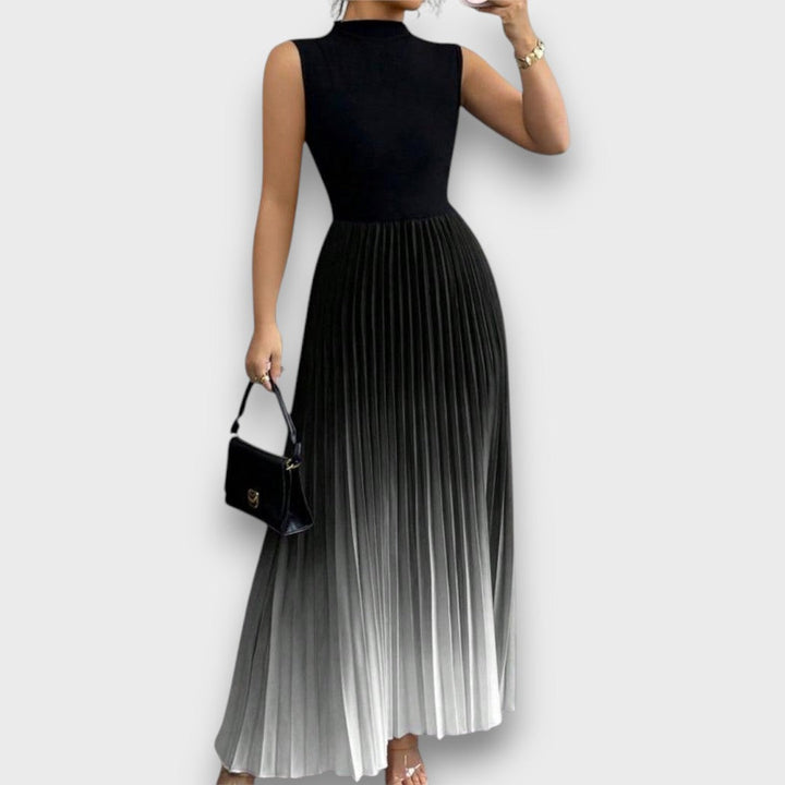 Yzary – Ombre Pleated Evening Dress