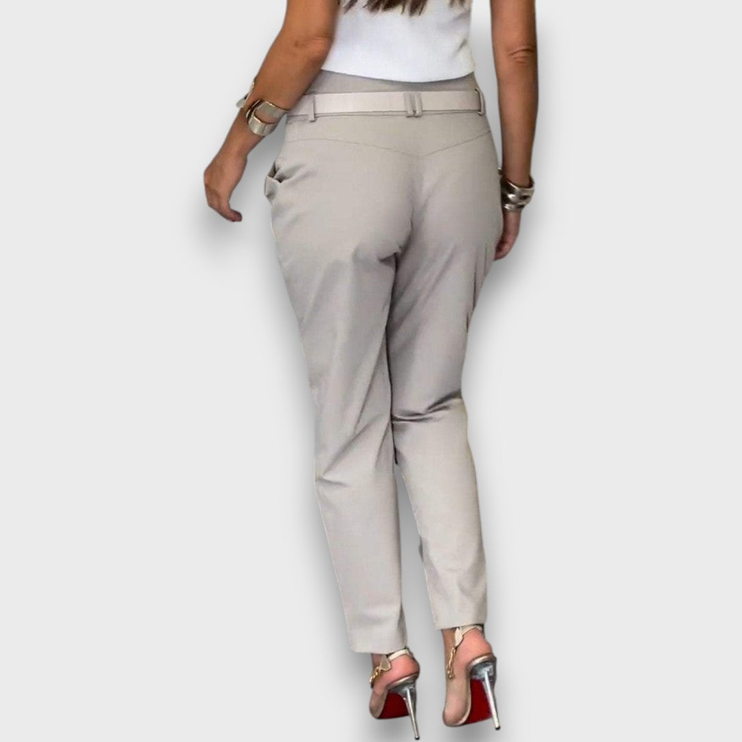 Serenna – Drape-Front Tailored Pants