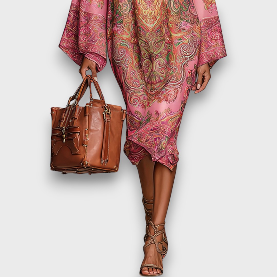 Marbelle – Loose Midi Dress with Statement Sleeves