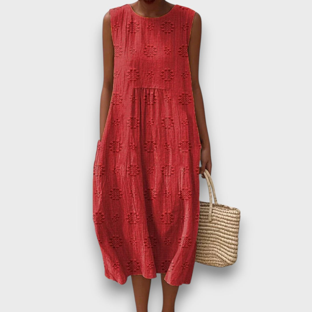 Serava – Embroidered Midi Dress