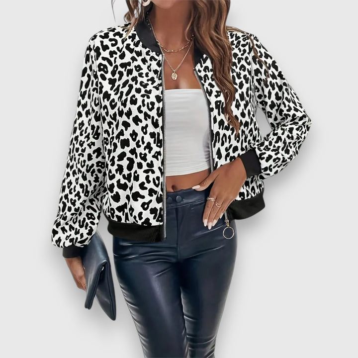Johara – Leopard print bomber jacket