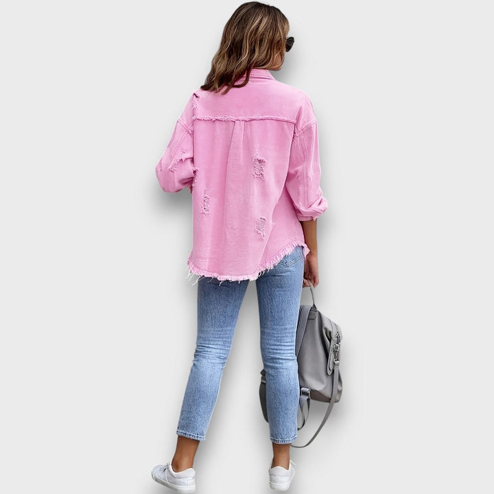 Neraya – Frayed Hem Overshirt
