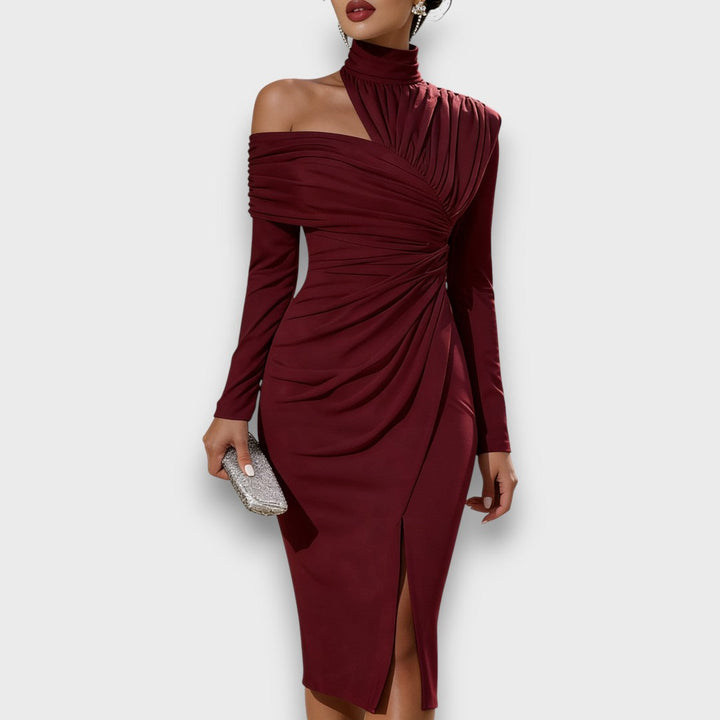 Ivarya – Asymmetric Draped Evening Dress