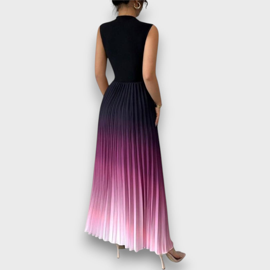 Yzary – Ombre Pleated Evening Dress