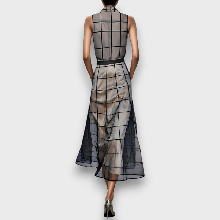 Meriane – Midi dress in checked design