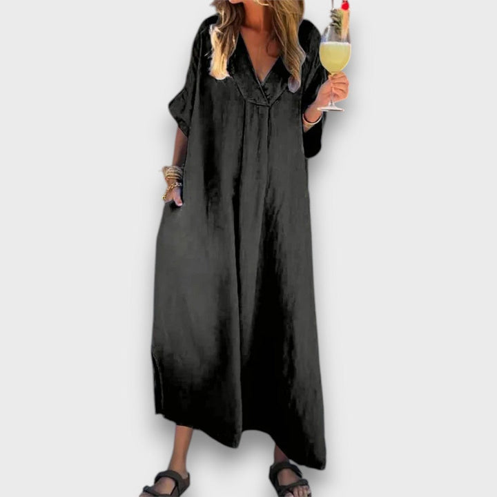 Mariane – Wide Summer Dress with V-Neck