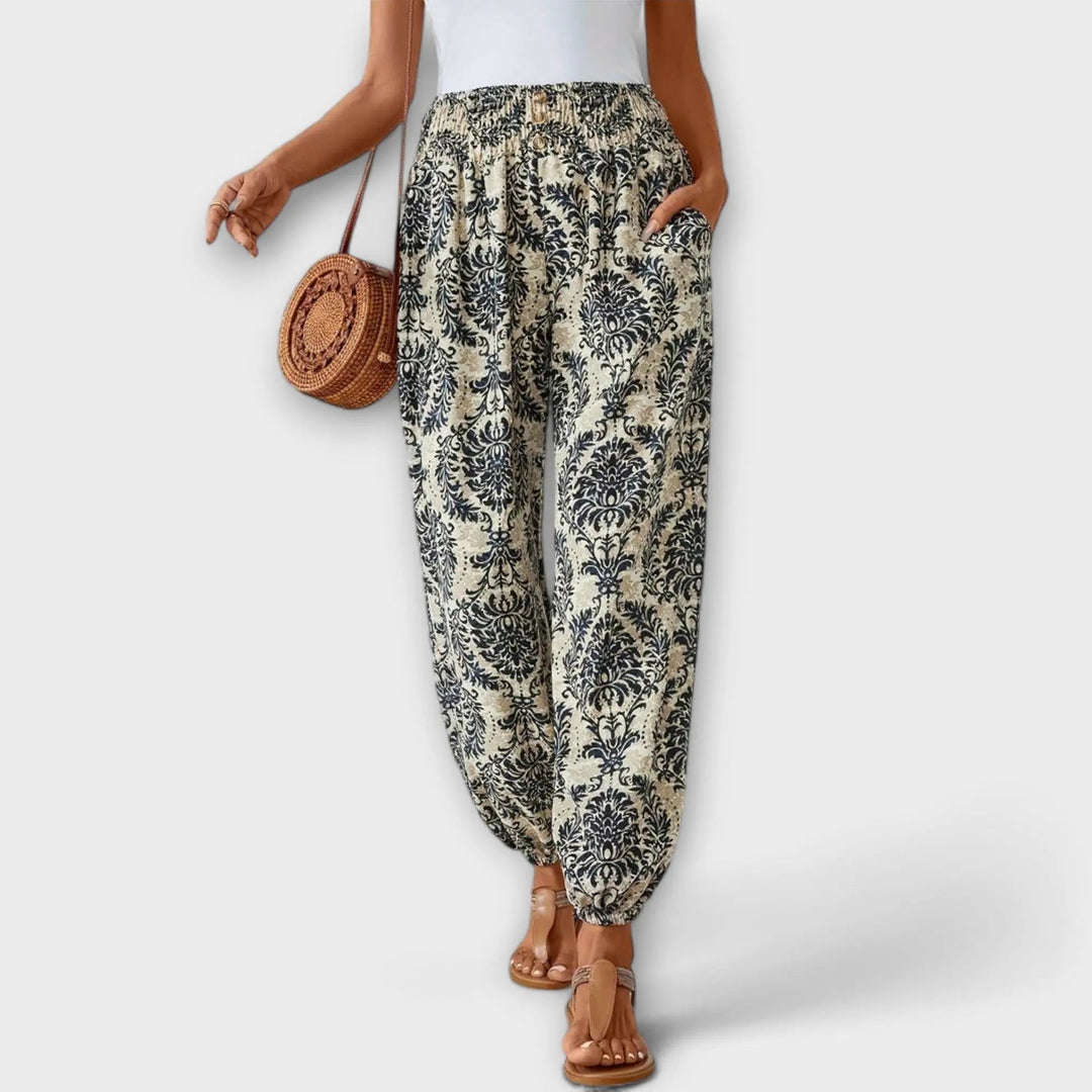 Scarletta – Wide Trousers with Ethno Pattern