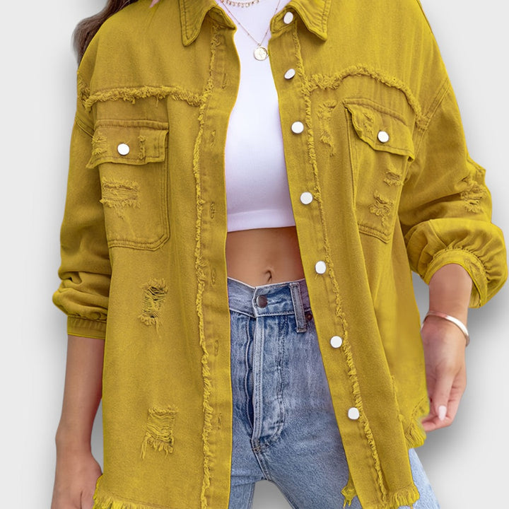 Neraya – Frayed Hem Overshirt