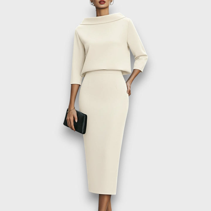 Elona – Tailored Two-Piece with Architectural Ease