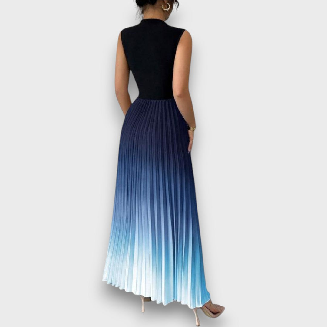 Yzary – Ombre Pleated Evening Dress