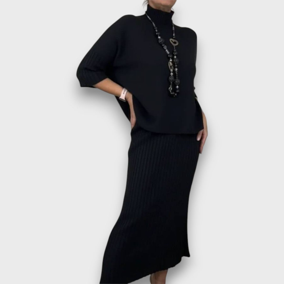 Elenora – Knitted Turtleneck Set