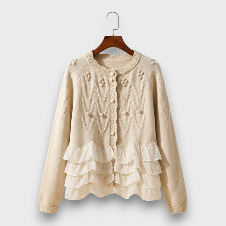Natalia – Ruffled Knit Cardigan