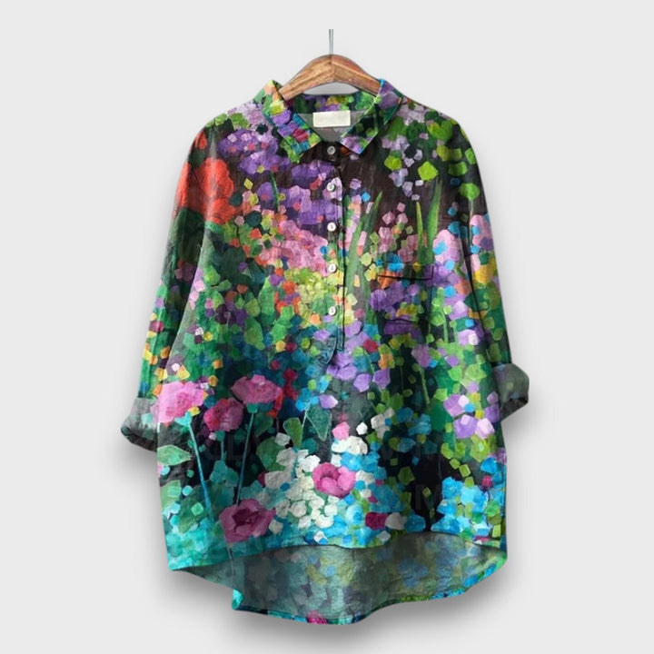 Deliane – Watercolor Blouse in Floral Lightness