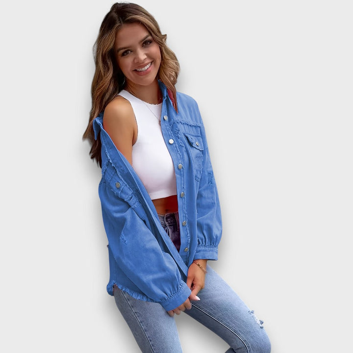 Neraya – Frayed Hem Overshirt