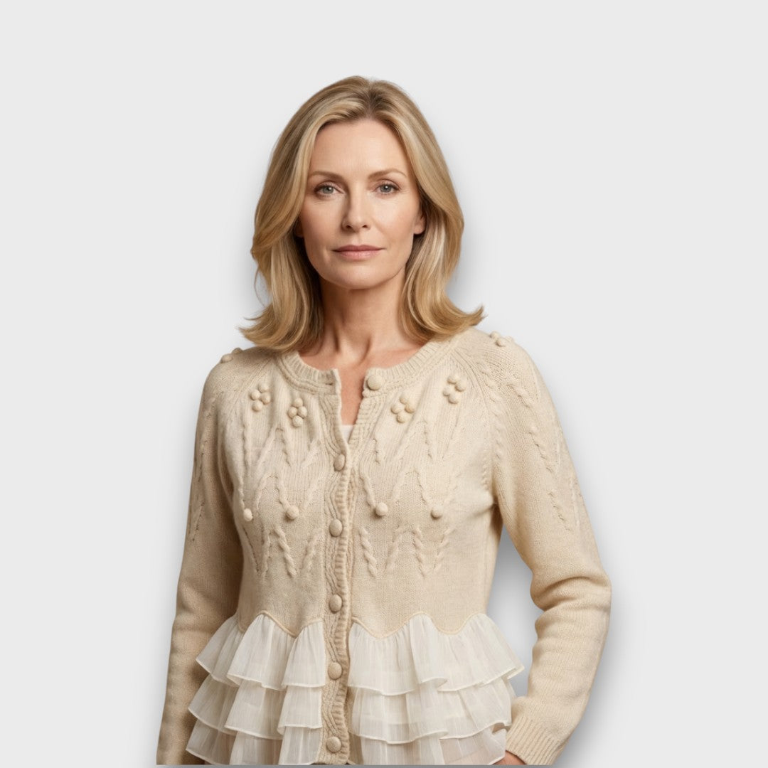 Natalia – Ruffled Knit Cardigan