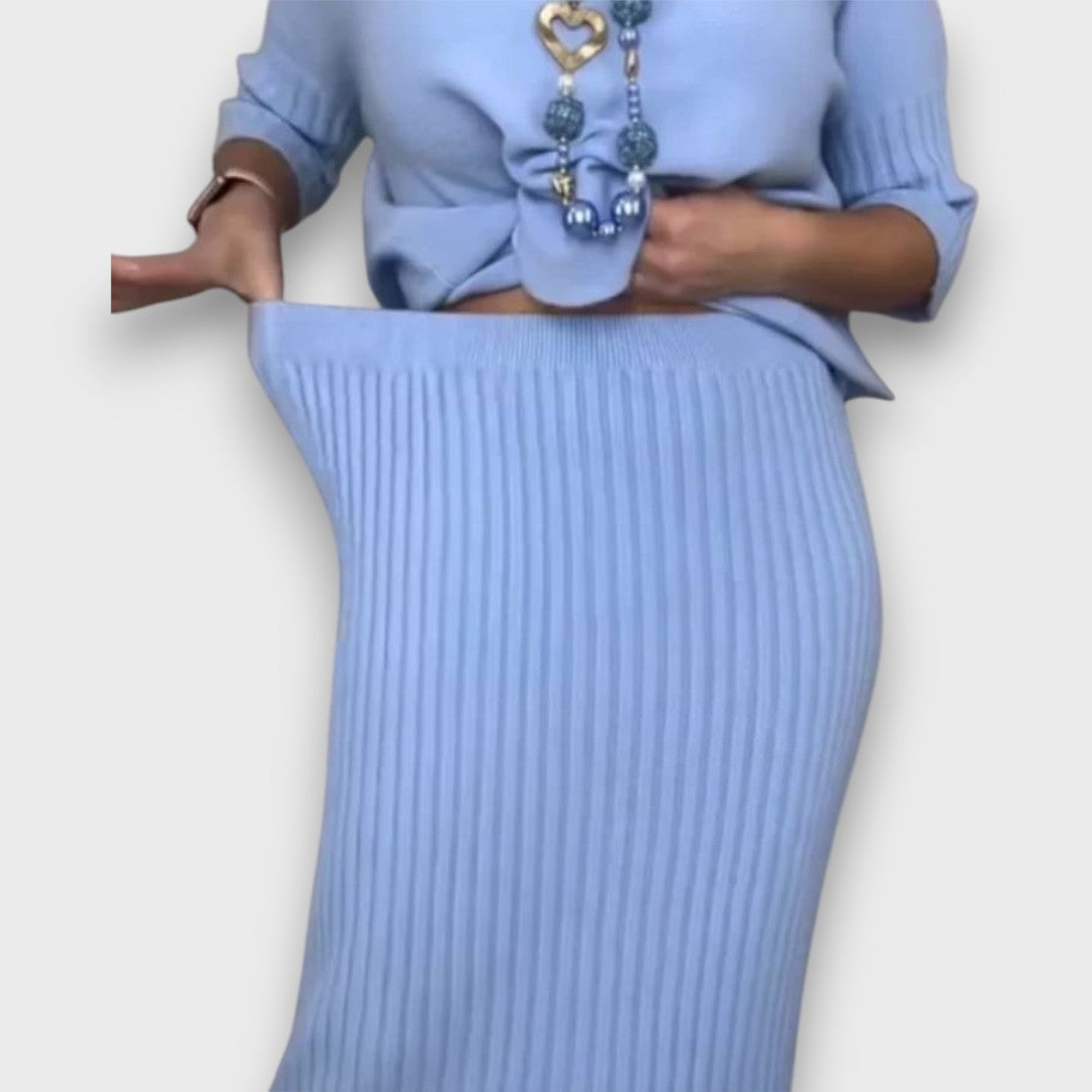 Elenora – Knitted Turtleneck Set