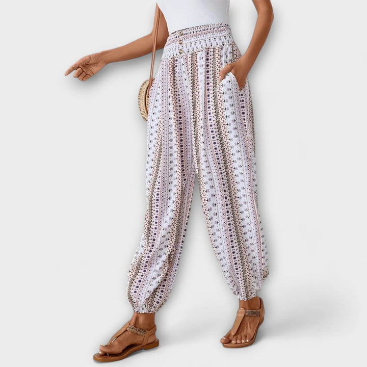 Scarletta – Wide Trousers with Ethno Pattern