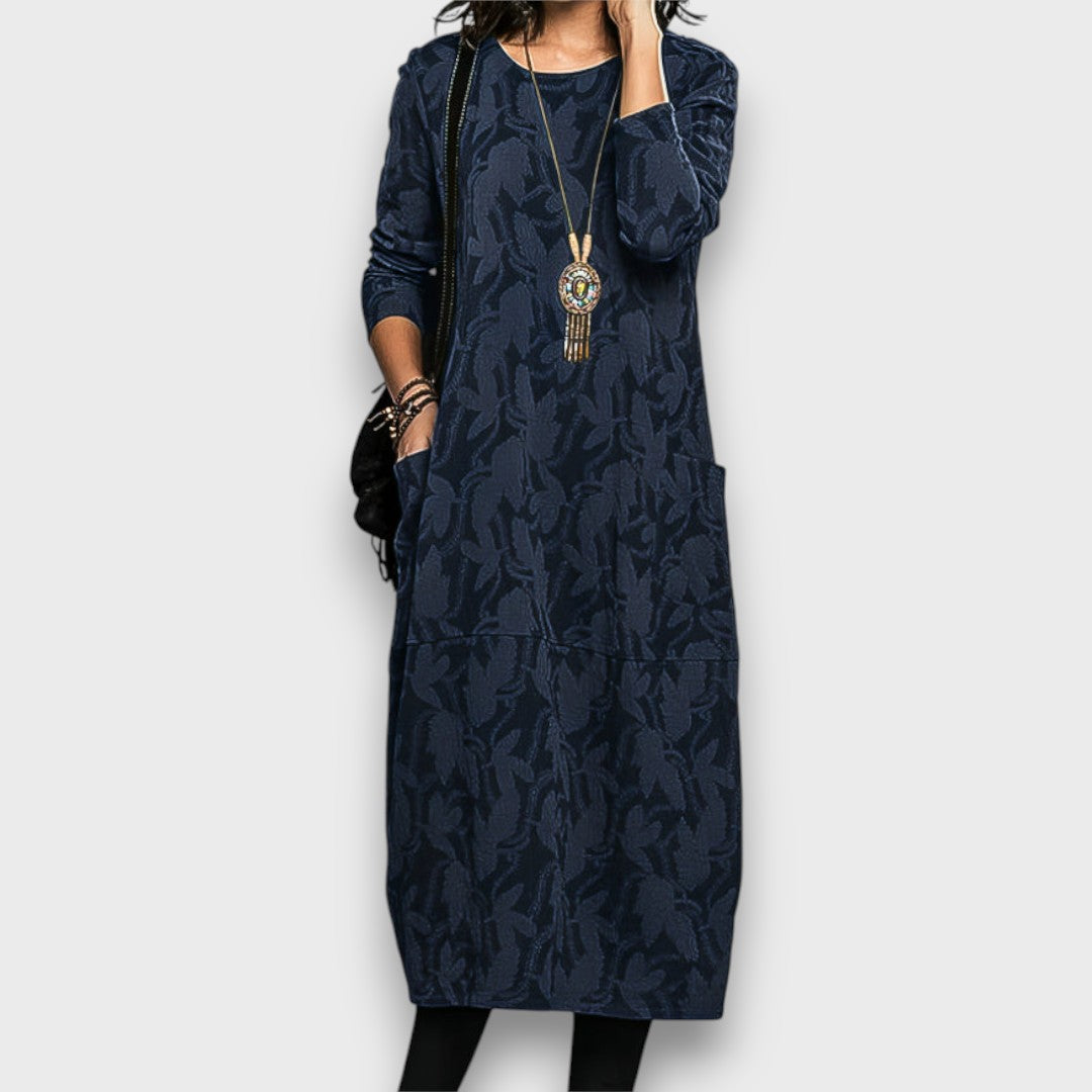 Neriva – Textured Winter Midi Dress