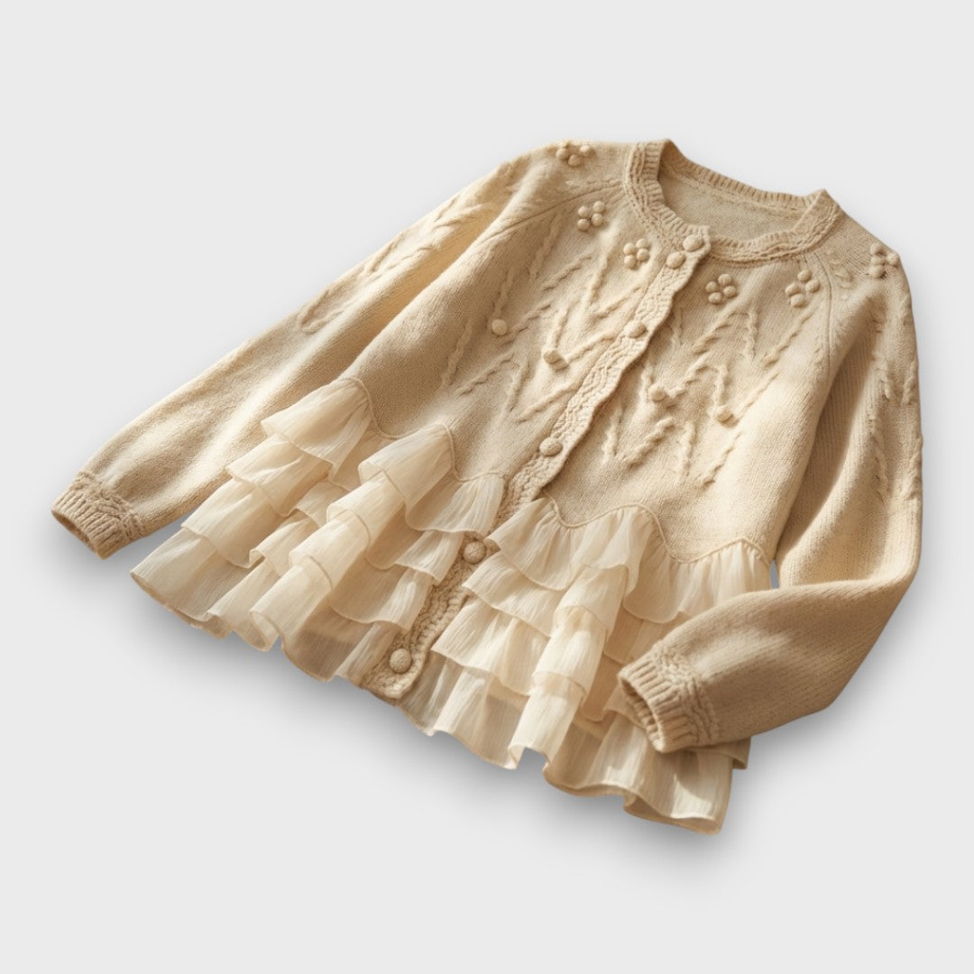 Natalia – Ruffled Knit Cardigan